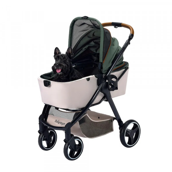 Ibiyaya® Hundebuggy Retro Luxe Stroller - FS2102-GN - Salbei