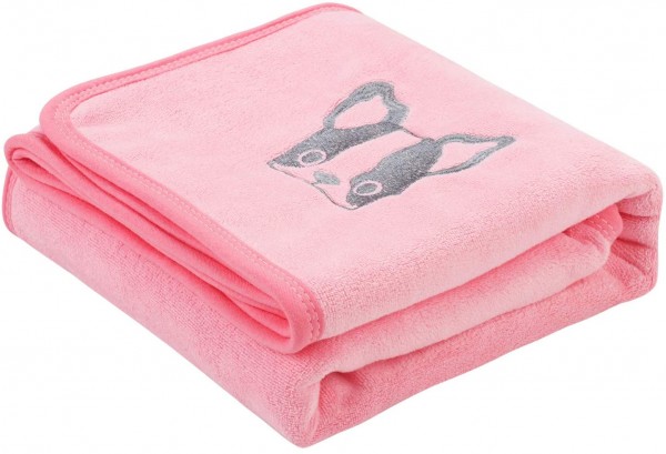 Handtuch mit Stickerei - Pink