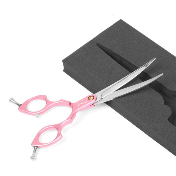 Shernbao Shark Curved Scissors 6,5" - leichte, gebogene Haarschnittschere im koreanischen Stil