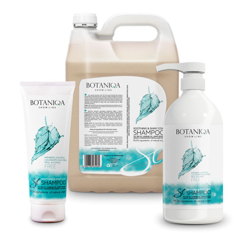 Botaniqa Show Line Soothing&Shiny Coat Shampoo – Beruhigt empfindliche und gereizte Hundehaut, 1:15