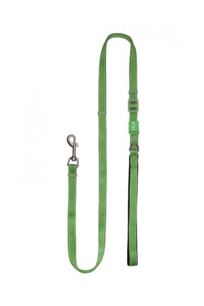 Plush Adjustable Reflective Leash - Grass Green