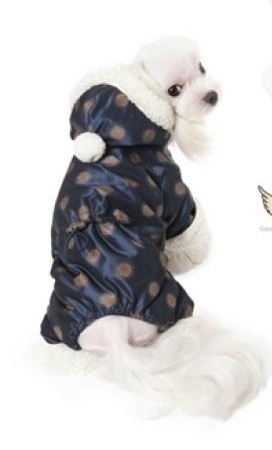 Puppy Angel Winter Overall gepunktet in Navy