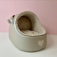 Eh Gia Auto Iglu in gestepptem Öko Leder - Chrom Eh Gia Auto Iglu in gestepptem Öko Leder - Chrom