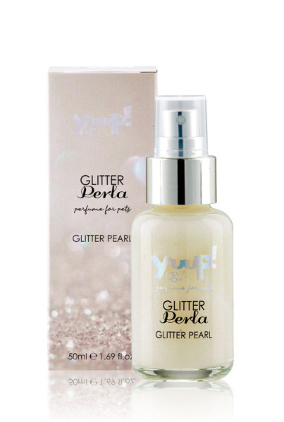 Yuup!® Fashion Glitter "Perla": Parfümiertes Perlmutt-Spray für Hundefell