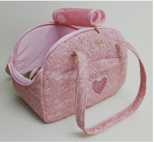 Eh Gia Traveller Bag - Antique Pink + Heart +Tigerpillow ( Tasche und Autositz in einem