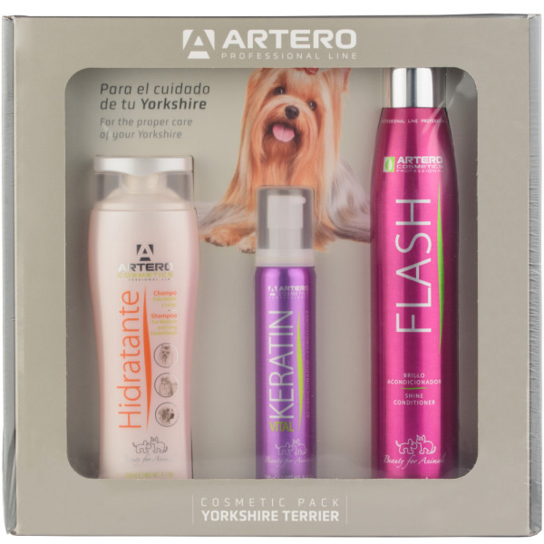 Artero Cosmetic Pack Yorkshire Terrier - eine Reihe von Kosmetika für einen Hund mit langem Fell