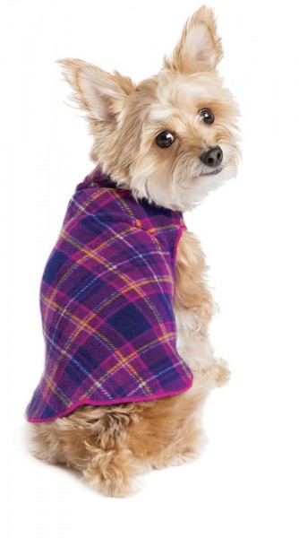 GoldPaw Stretch Fleece Pullover - Mulberry Plaid